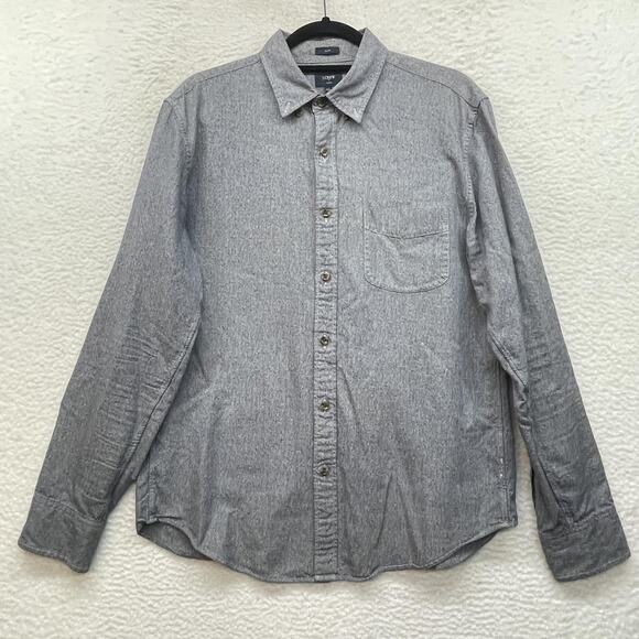 J.CREW Other - J Crew Jaspe Shirt Mens Large Gray Slim Fit Long Sleeve Button Front Pocket